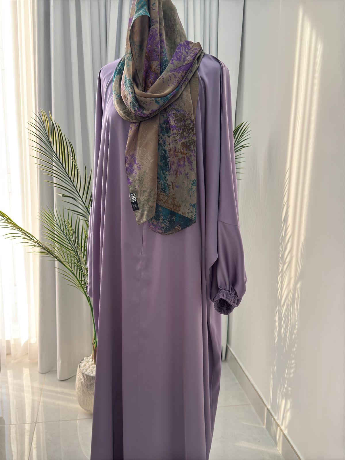 chinese dress ladies Women's Prayer Dress 2 Pieces Microfiber Solid Color Plus Long Sleeve |  One-Size