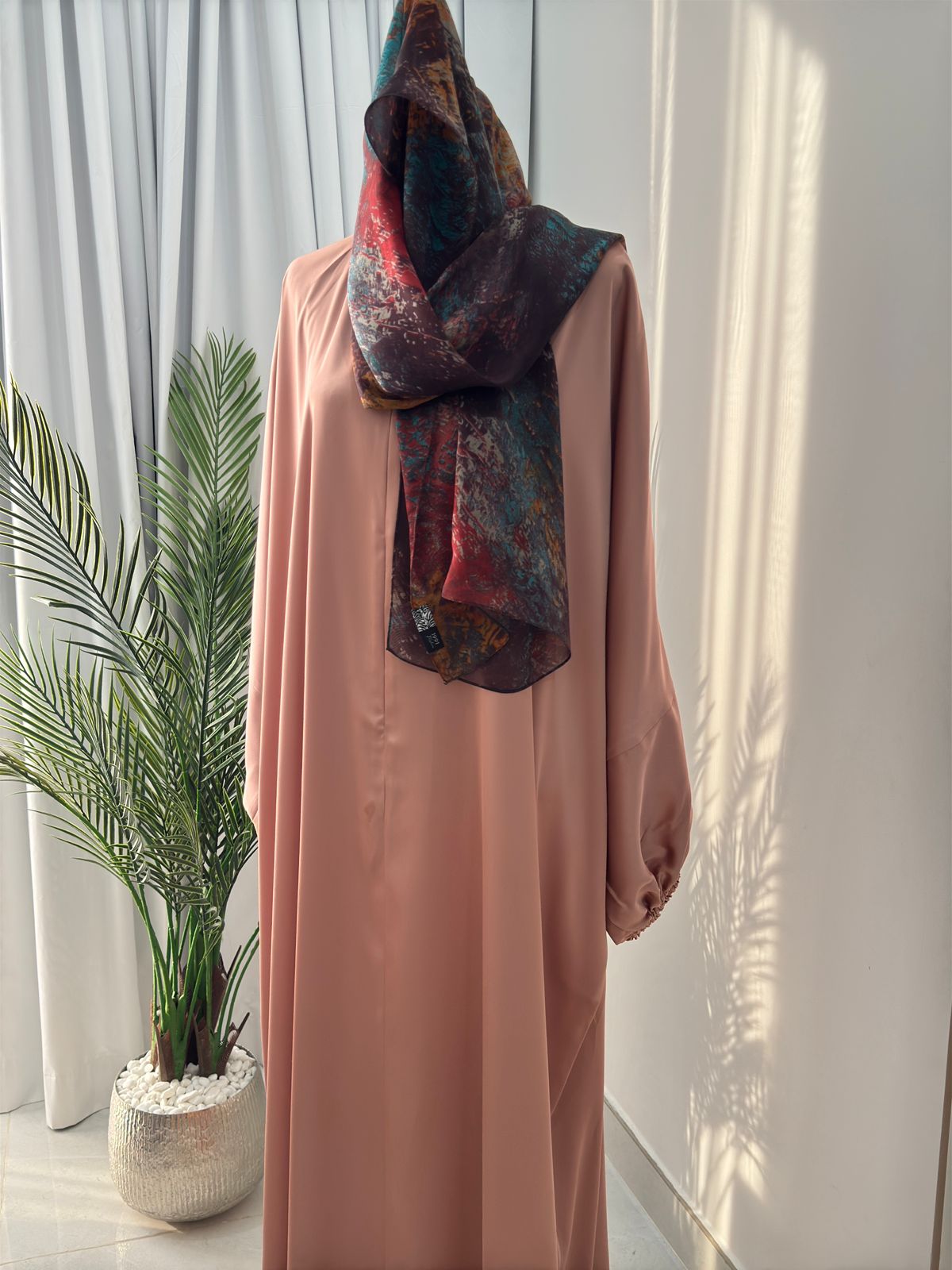 chinese dress ladies Shop Two-Piece Brown Jilbab Prayer Set | Abaya Lounge Online main image 1